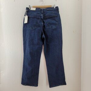 A New Day Jeans Women's 12 Blue Dark Wash High Rise Bootcut Straight Hip & Thigh